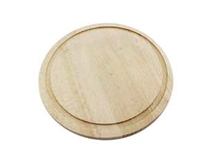 Tagliere Rotondo In Faggio Con Scanalatura Cm.24 Cm.24 Calder