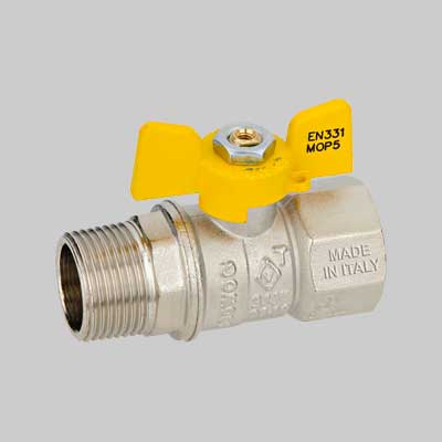 Valvola A Sfera Per Gas M.F. A Farfalla 1 - Tiemme