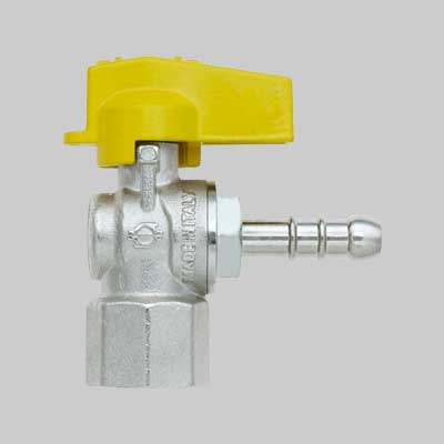 Rubinetto A Squadro Gas Femmina Portagomma 1/2 X 9 - F.I.V.