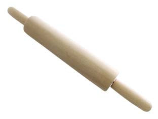 Mattarello In Legno Con Manico Girevole Cm.40 Diametro Cm.5 Corpo Cm.23 Calder