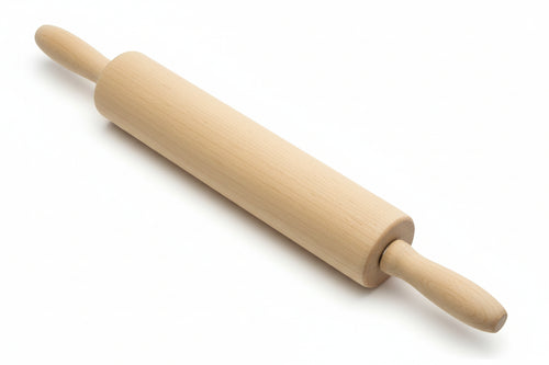 Mattarello In Legno Con Manico Girevole Cm.40 Diametro Cm.5 Corpo Cm.23 Calder