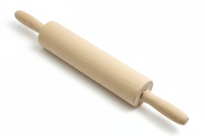 Mattarello In Legno Con Manico Girevole Cm.60 Diametro Cm.5 Corpo Cm.40,5 Calder