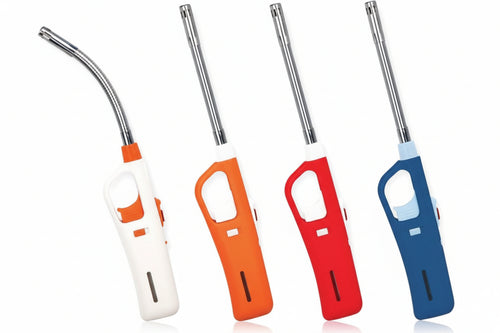 Accendigas A Fiamma Flex Con Tubo Flessibile- - Colori Assortiti - 12 Blister