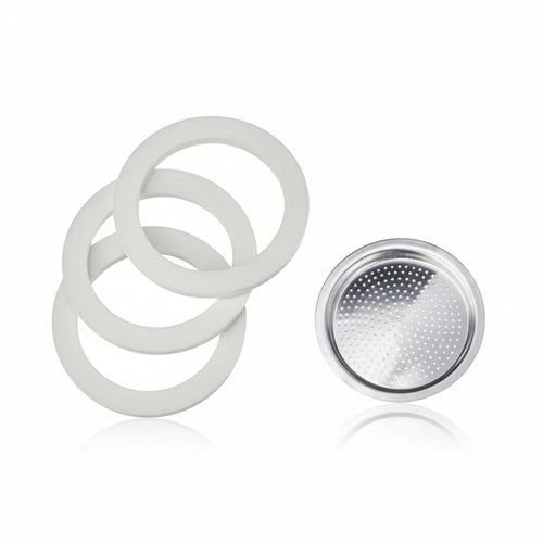Set Guarnizioni Moka Pz.3 + 1 Filtro- - 1 Tazza - 6 Blister Bialetti