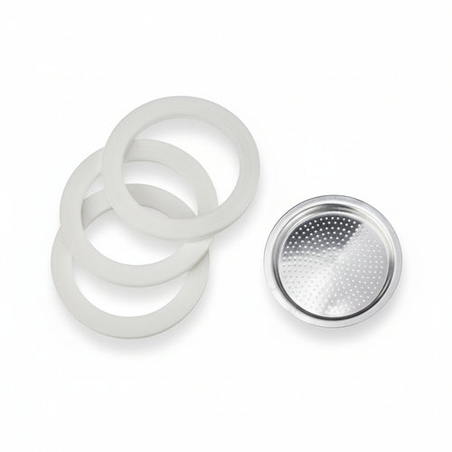 Set Guarnizioni Moka Pz.3 + 1 Filtro- - 2 Tazze - 6 Blister Bialetti