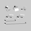 Set Bagno 'Carol' 7 Pezzi Cromo - Vetro