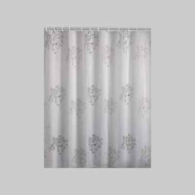 Tenda Doccia In Poliestere 'Parfume' 180X200 Cm - Bianco/Nero - Gedy