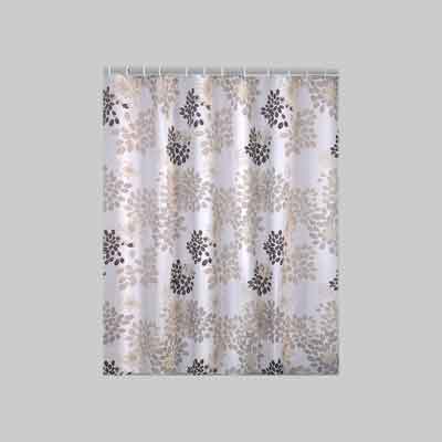 Tenda Doccia In Poliestere 'Caffe'' 120X200 Cm - Bianco/Beige/Marrone - Gedy