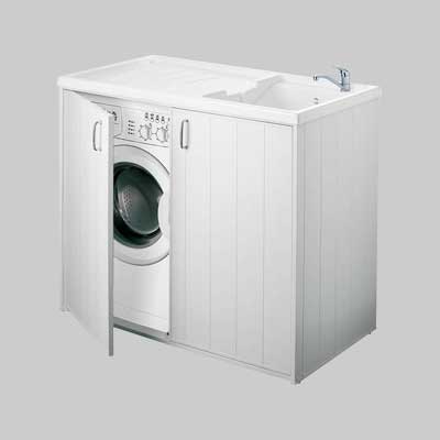 Mobile Coprilavatrice 2 Ante Reversibile - Cm 109X60X92,5H