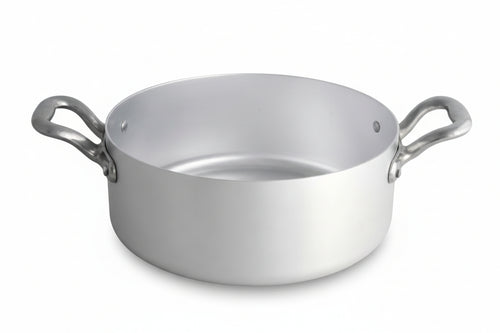 Casseruola Cilindrica Mezza Fonda In Alluminio Con 2 Maniglie Cm.24 Ottinetti