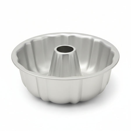 Stampo Basso In Alluminio Con Tubo Cm.22X6,5H