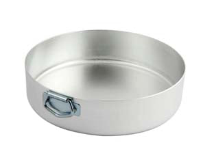 Tortiera Cilindrica Alta In Alluminio Con Anello Cm.24