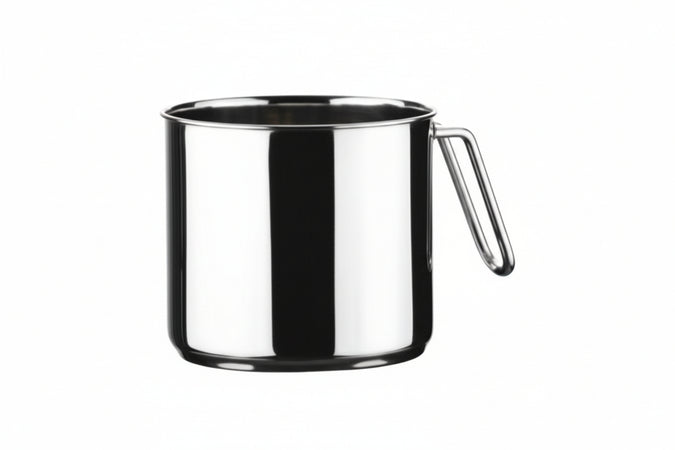 Bollilatte In Acciaio Inox 18/10 Cm.14 Con Manico Cm.14 Lt.1,7