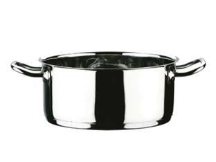 Casseruola 2 Manici In Acciaio Inox 18/10 Cm.18 Lt.2,2