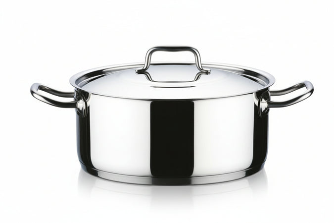 Casseruola 2 Manici In Acciaio Inox 18/10 Cm.18 Lt.2,2