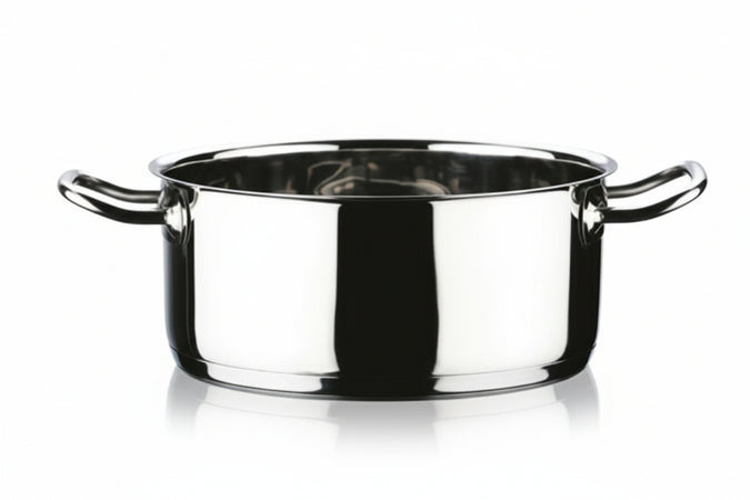 Casseruola 2 Manici In Acciaio Inox 18/10 Cm.22 Lt.3,9