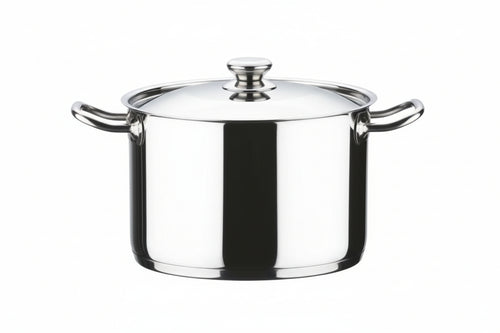 Pentola 2 Manici In Acciaio Inox 18/10 Cm.22 Lt.6,4