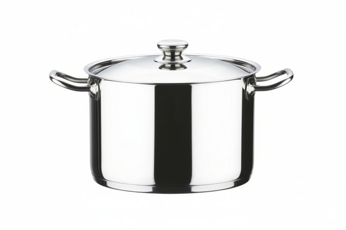 Pentola 2 Manici In Acciaio Inox 18/10 Cm.22 Lt.6,4