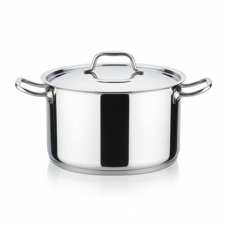 Pentola 2 Manici In Acciaio Inox 18/10 Cm.28 Lt.14