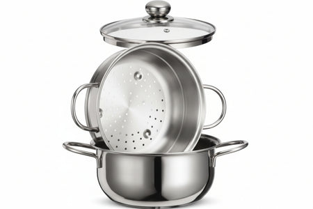 Vaporiera Star In Acciaio Aisi 430 Con Cestello Cm.20