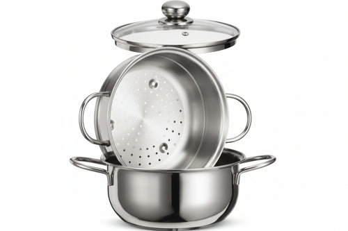 Vaporiera Star In Acciaio Aisi 430 Con Cestello Cm.20