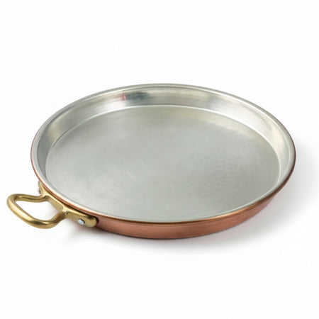 Teglia In Rame Stagnato Per Farinata Cm.36X2H.