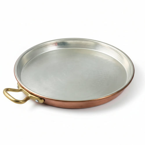 Teglia In Rame Stagnato Per Farinata Cm.36X2H.