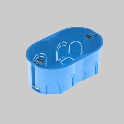 Cassetta Da Incasso Per Cartongesso 3 Posti 114X71X46 Mm - 10 Pezzi