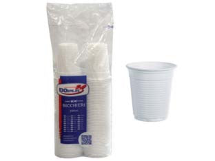 Bicchieri Bianchi Ml.200 Confezione Pz.100- - Ml.200 - 30 Confezione Dopla