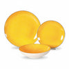 Servizio Di Piatti Esagono Giallo In Porcellana- - Servizio Contenente 18 Piatti - 1 Confezione Xtra