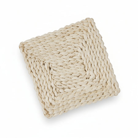 Sottopentola Quadro In Paglia- - Cm.18X18 Fantasie Assortite - 12 Pezzi Xtra