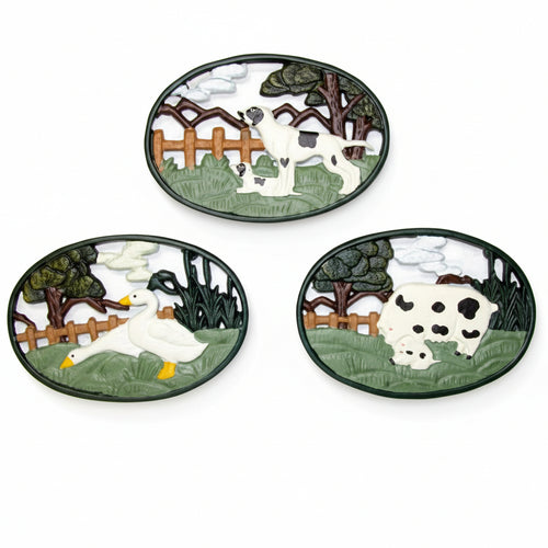 Sottopentole Ovali In Ghisa Decorati In Set Da Pz.3 Xtra