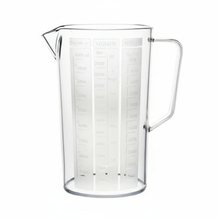 Caraffa Graduata Con Manico Florida- - Lt.1,5 - Ø Cm.12X19H. - 6 Pezzi Cosmoplast