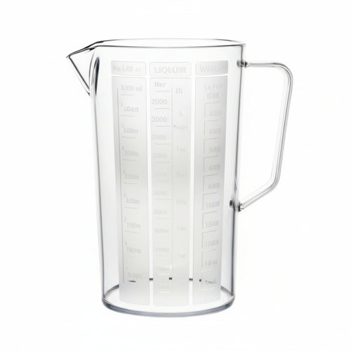 Caraffa Graduata Con Manico Florida- - Lt.1,5 - Ø Cm.12X19H. - 6 Pezzi Cosmoplast