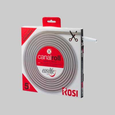 Canalina Passacavi Autoadesiva Flessibile Rosi 10X10 Mm - Rotolo 5 Metri - Rosi