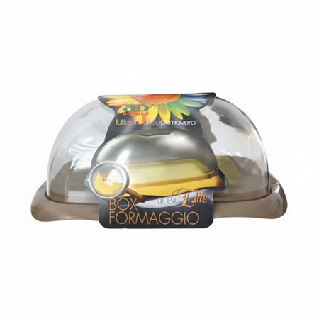 Copriformaggio Rettangolare Con Coperchio E Vassoio- - Cm.32X22X12,5 - 1 Pezzi