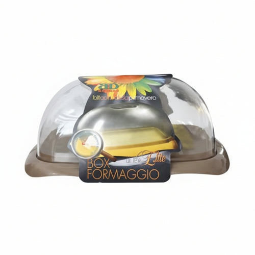 Copriformaggio Rettangolare Con Coperchio E Vassoio- - Cm.32X22X12,5 - 1 Pezzi