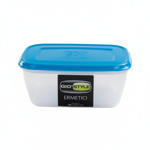 Contenitori Ermetici Rettangolari Per Alimenti In Plastica- - Lt.1,00 - Cm.19X12X8H - 6 Pezzi Giostyle