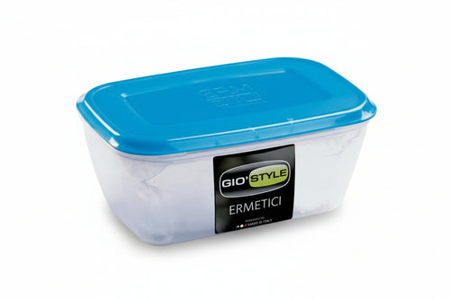 Contenitori Ermetici Rettangolari Per Alimenti In Plastica- - Lt.6,00 - Cm.34X24X12H - 2 Pezzi Giostyle