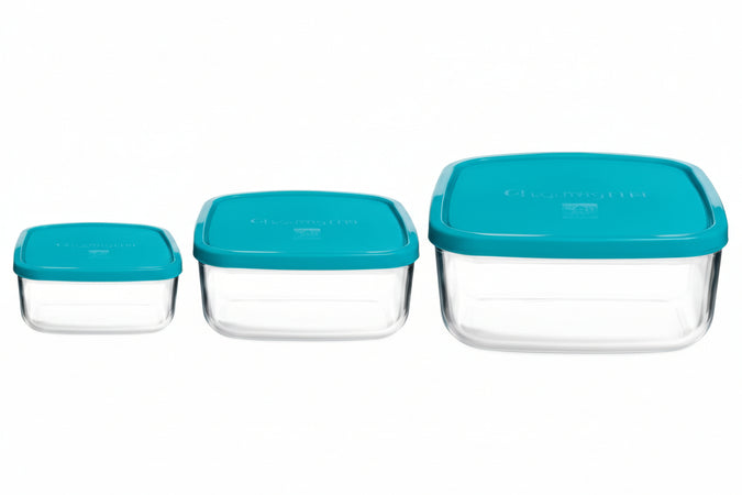 Contenitori Frigoverre Classic Quadro- - Cm.15X15 - Cl.75 - 12 Pezzi Bormioli