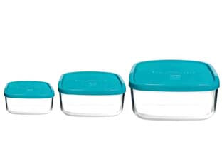 Contenitori Frigoverre Classic Quadro- - Cm.22X22 - Cl.280 - 4 Pezzi Bormioli