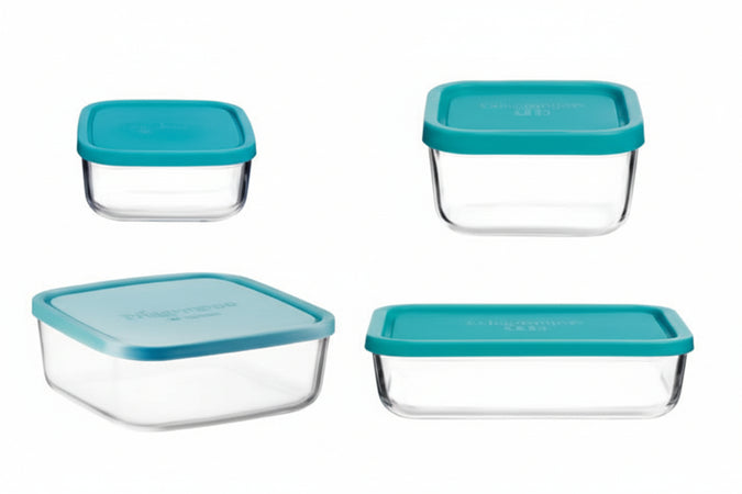 Contenitori Frigoverre Classic Rettangolari- - Cm.10X7 - Cl.15 - 12 Pezzi Bormioli