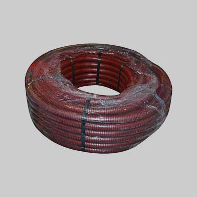 Tubo Corrugato Con Tirafilo Marrone Ø 25 Mm - Rotolo 50 Mt - 50 Metrilineari