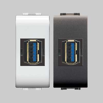 Presa Standard Usb Bianco - Ec Elettrocanali