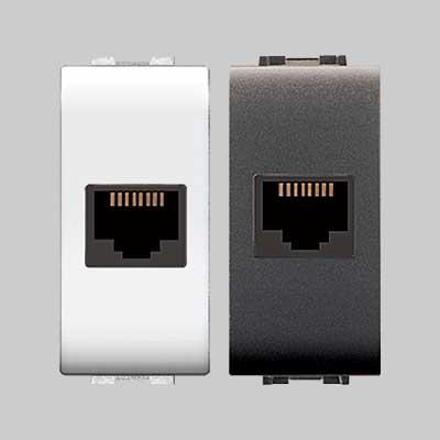 Presa Telefonica 'Mylife' Rj11 Plug 6/4 - Bianco - Ec Elettrocanali