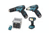 Kit Trapano Hp330D+Trapano Td090D 2 Batt.Litio 10,8V 1,3Ah (Dk1493X1) 2 Batterie Liion Da 1,3Ah Makita