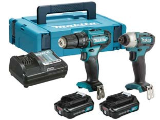 Kit Trapano Hp333D+Trapano Td110D 2 Batt. Litio 12V 2Ah (Clx228Aj) 2 Batterie Liion Da 2Ah Makita