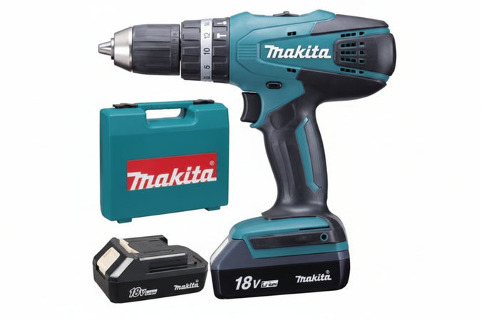 Trapano Avvitatore Percuss. 2 Vel. 2 Batt. Litio 18V 1,5Ah (Hp457Dwe) 2 Batterie Liion Da 1,5Ah Makita