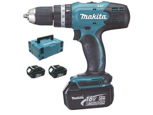 Trapano Avvitatore Percuss.2 Vel. 3 Batt. Litio 18V 3Ah (Dhp453Rf3J) 3 Batterie Da 3Ah Makita