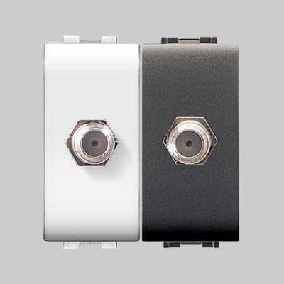 Presa Coassiale Sat 'Mylife' Bianco - Ec Elettrocanali